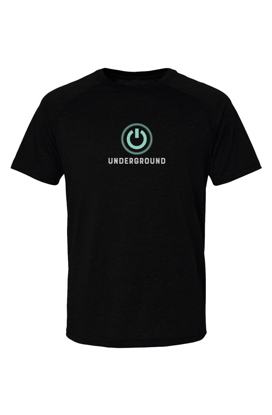 Underground Raglan Tee - Heather Black with Color 