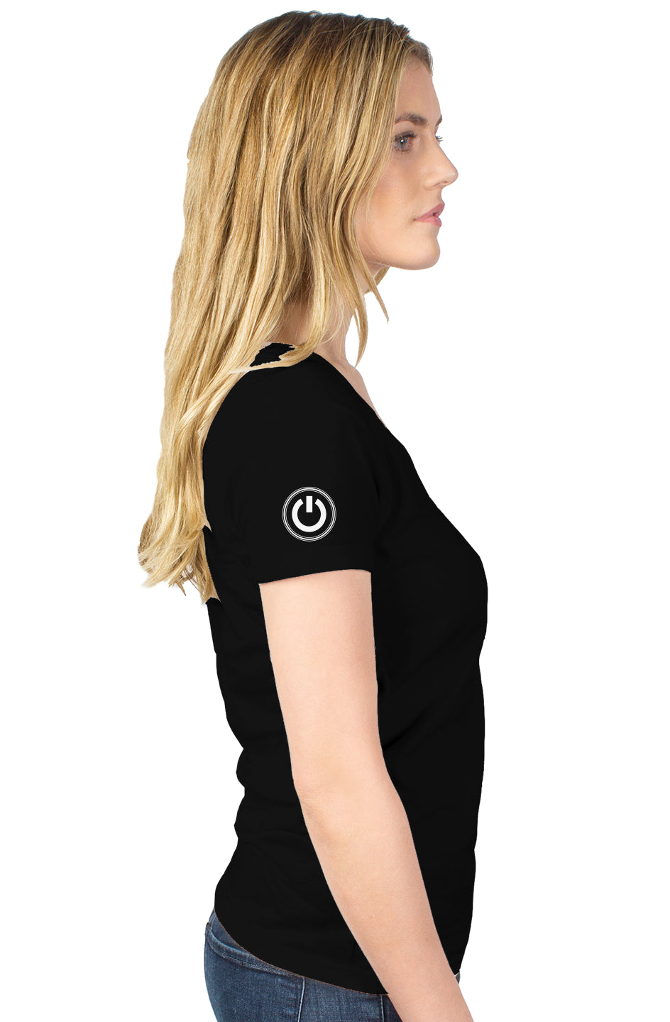 Underground womens tultex v neck - Black