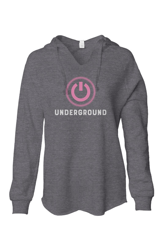 Underground Womens Lightweight Wash Hooded Sweatsh