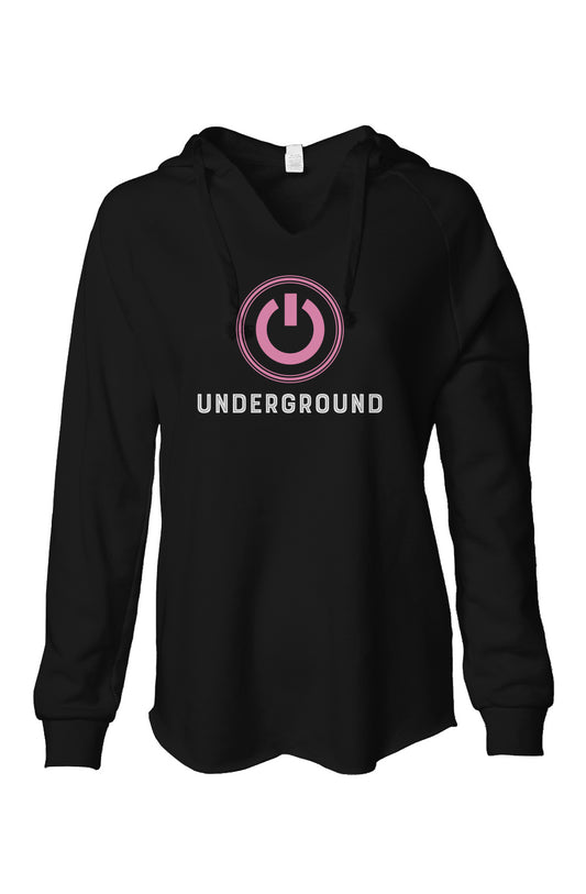 Underground Womens Lightweight Wash Hooded Sweatsh