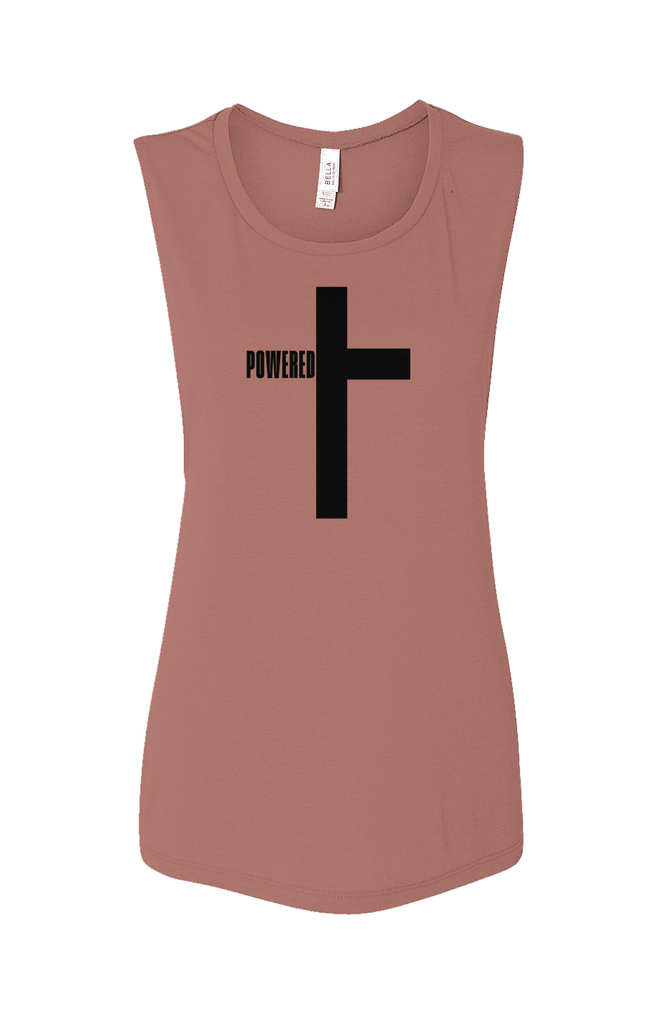 Ladies "Powered" Muscle Tank - Mauve