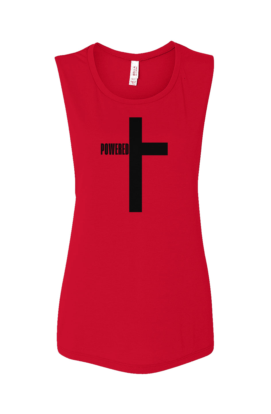 Ladies "Powered" Muscle Tank - Red