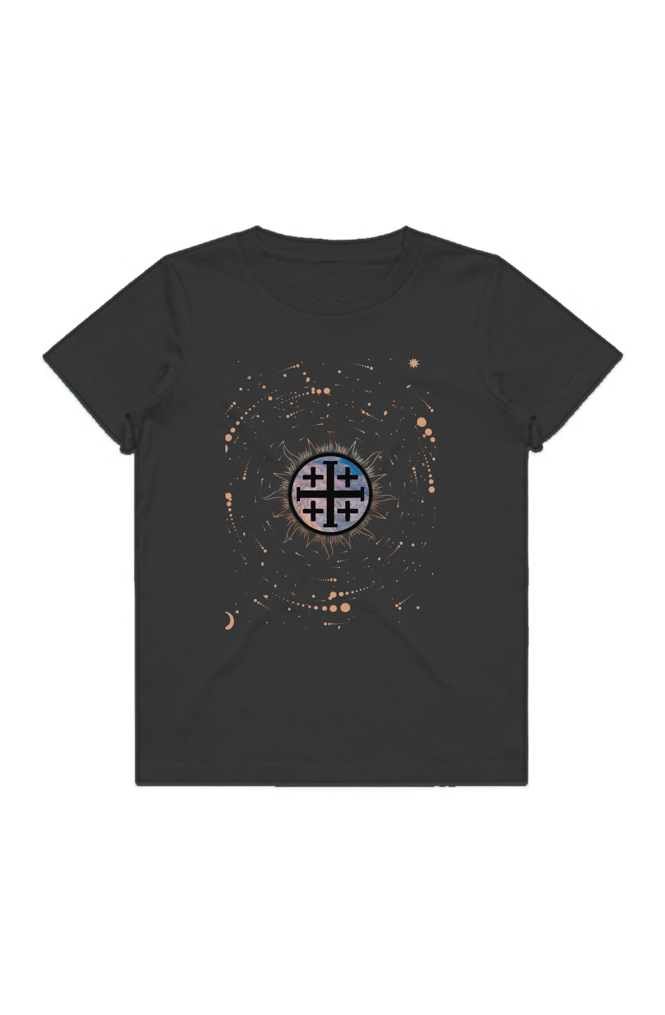 Jerusalem Cross Youth Tee - Black