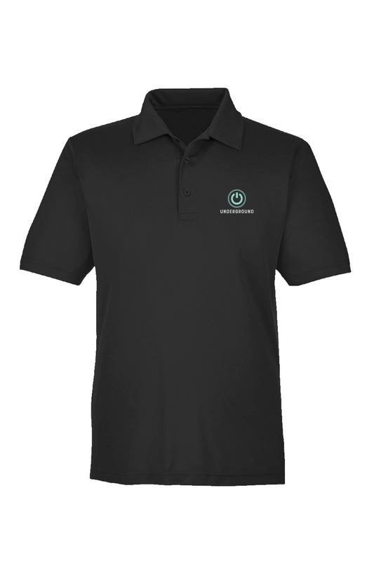 Underground Lightweight Performance Sport Polo - Black