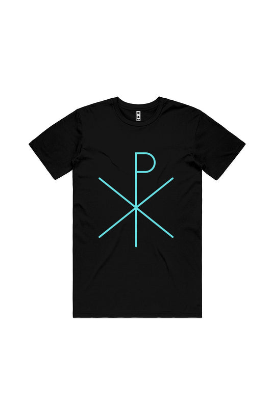 "Chi-Rho" Tee Black/Lightning-Blue