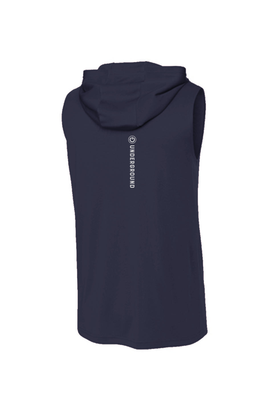 Chi-Rho Sleeveless Hoodie Navy/White