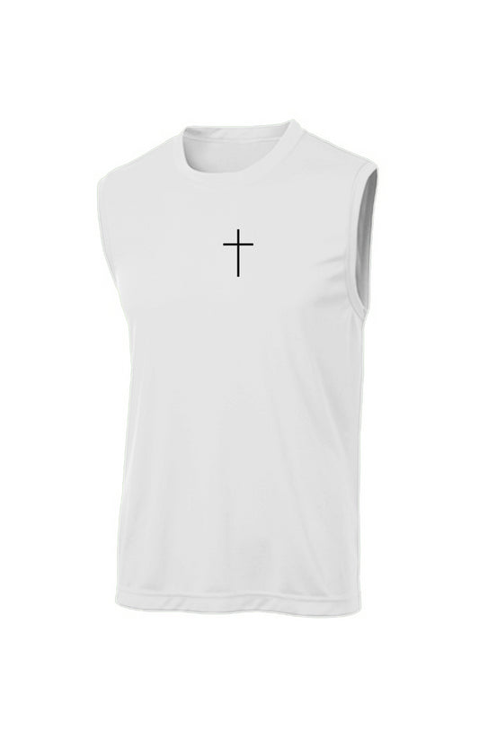 Simple Cross Sleeveless Competitor Tee
